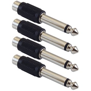 GLS Audio Store อะแดปเตอร์ RCA เป็น 1/4 TS ขนาด 4 นิ้ว แพ็ค 4 ชิ้น - Product Image 1