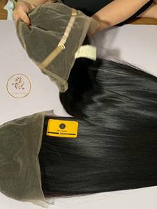 Cuticule de trame de peau droite d'os de cheveux de Remy de haute qualité alignée HD pour la perruque frontale de dentelle cheveux crus vietnamiens avec pour la trame de génie - Product Image 6