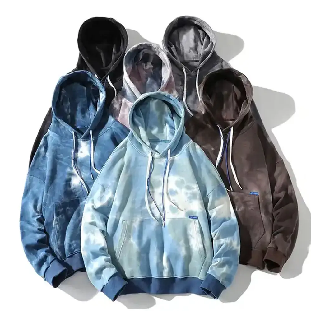 Großhandel Tie Dye Sweatshirt mit eigenem Logo Loose And Leisure Hoodie Hohe Qualität