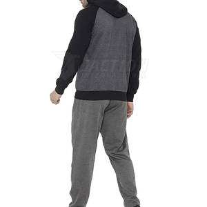 2025 chándal de algodón 100% de alta calidad para hombre, conjuntos de moda transpirables de gran tamaño de manga larga para uso informal, patrón sólido - Product Image 2