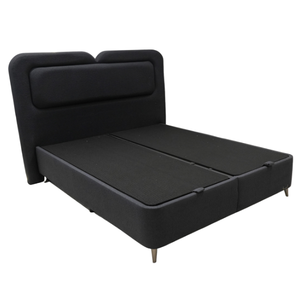 Ensemble de lit Mundo personnalisable, rembourré, durable, avec base de rangement et tête de lit relevable, confortable, bleu marine, pour chambre à coucher, vente en gros et exportation - Product Image 2