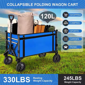 2025 extérieur pliable chariot jardin Wagon chariot pliable pliable Camping Wagon poussette avec roue de frein OEM pris en charge - Product Image 6