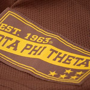 เสื้อยืดฟุตบอล iota phi theta เสื้อยืดสีน้ำตาลทอง63แขนเสื้อลายทางเสื้อพี่น้องนักกีฬาชีวิตกรีก - Product Image 6