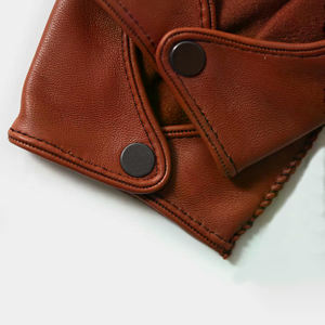 Gants de conduite en cuir véritable demi-doigt personnalisables Protection des mains de sécurité Prix raisonnable Logo personnalisable pour l'hiver - Product Image 5