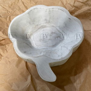 Cuenco de masa de madera rústico de calabaza más vendido, cuenco decorativo, portavelas tallado a mano, mayorista de fábrica de Vietnam - Product Image 3