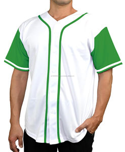 Camiseta de béisbol para hombre en blanco para adultos y jóvenes, camisas con botones, uniforme deportivo Hipster de manga corta de Hip Hop, camisetas de béisbol personalizadas - Product Image 1