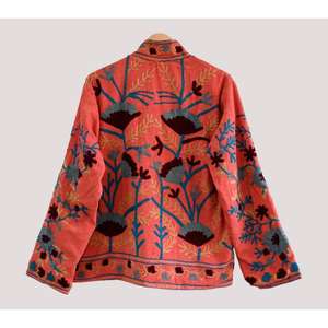 Veste ethnique Suzani Velvet Boho Indian Handmade, Custom Embroidery, Full Sleeve Winter Outerwear, Stylish & Warm - Product Image 6