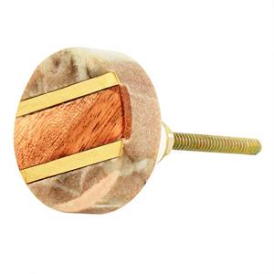 Boutons en marbre les plus vendus de couleur marron et blanc avec taille de forme de couleur personnalisée fabriqués en Inde - Product Image 5