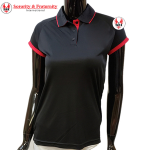 Camisas Polo Griegas Bordadas de la Hermandad Delta Sigma para Mujer |   Camiseta Polo Personalizada con Logotipo y Letras Griegas Bordadas para Mujer - Product Image 6