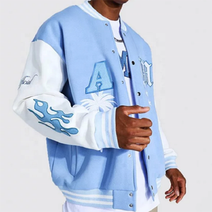 American College Varsity Jackets Vestes avec logos brodés Vestes pour hommes Vestes d'université de baseball personnalisées - Product Image 5