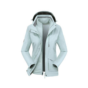 Veste décontractée fine pour femmes, printemps et automne, imperméable et coupe-vent, veste à capuche amovible pour le sport, vêtements de voyage - Product Image 1