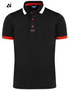 เสื้อถักแบบลำลองสำหรับผู้ชายผ้าคอตตอน100% ปลายสีพื้นแบบสั่งทำได้จากโรงงาน - Product Image 5