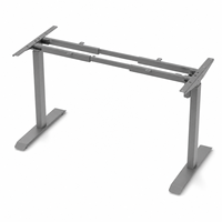 Cadre de bureau assis-debout à moteur unique, capacité 176 lb, avec pieds réglables électriques, base de bureau moderne pour poste de travail
