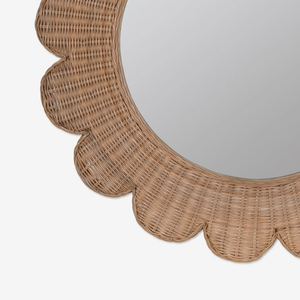 Hot Sale Round <b>Rattan</b> Wall Mirror Rustic Design Handwoven Wicker <b>Frame</b> Natural Boho For Wall Home Living Room Entry Way Decor - Product Image 3