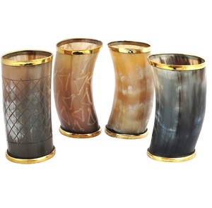 Chope à bière en verre de haute qualité de Style Viking Design animal sculpté créatif tasse en corne naturelle Agate décorative artisanat naturel poli - Product Image 2