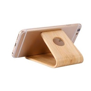 Support mobile en bois tendance fait main avec vaisselle de forme unique pour la promotion de support mobile - Product Image 4