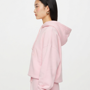 Sudadera con Capucha Extra Grande, Ligera, Color Rosa Claro, para Mujer y Hombre, Otoño-Invierno, con Logotipo OEM Personalizado y Estampado de Letras - Product Image 4