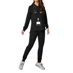 ชุดยูนิฟอร์มพยาบาลแบบเต็มแขน คุณภาพสูง ผลิตจากผ้าฝ้ายผสม สำหรับทั้งชายและหญิง รับผลิตแบบ OEM พร้อมบริการตรวจคุณภาพด้วยเครื่องตรวจเข็ม - Product Image 1