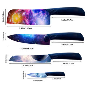 Juego de Cuchillos de Chef de Cerámica, Venta al por Mayor, 9 Piezas, Mango de Plástico de Alta Calidad, Duradero para Negocios de Restaurantes, Envío Gratis - Product Image 2