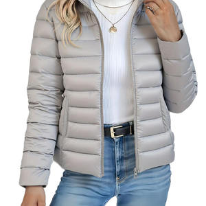 Chaqueta Acolchada Ligera para Mujer con Cuello Alto, Chaqueta de Invierno Aislante con Cierre - Product Image 1