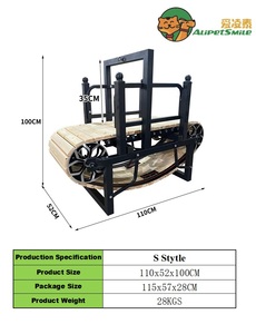Machine de dressage personnalisée pour chiens, tapis roulant pour animaux, matériaux en bois et acier, équipement d'exercice pour animaux de compagnie à alimentation manuelle - Product Image 2