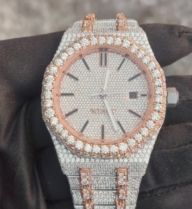 Hip Hop Assista Luxo Diamante Relógios Handmade Movimento de Alta Qualidade Iced Out para Moissanite Men <span class=keywords><strong>Watch</strong></span> Preço Baixo - Product Image 1