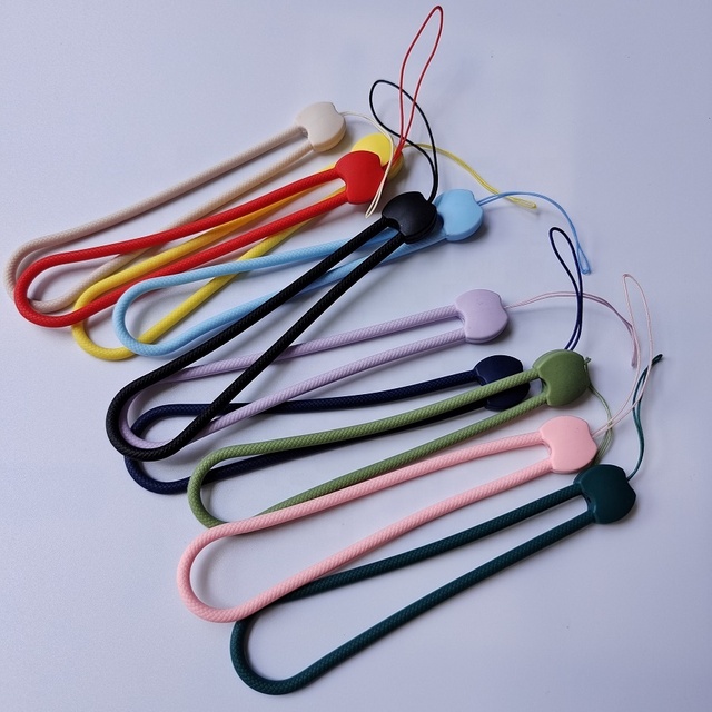 Multicolor Liquid Silicone Eco-friendly Durable Customizable Phone Wrist Strap Anti Lost Short Lanyard Hand Rope for Cellphone