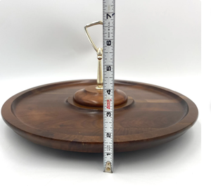 Tocadiscos de madera <span class=keywords><strong>Lazy</strong></span> <span class=keywords><strong>Susan</strong></span> de alta calidad de 360 grados, cuenco de madera marrón Natural para el hogar, hoteles, bar para servir ensaladas, desierto - Product Image 3