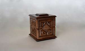 Caja de urna para mascotas de madera de cedro Premium para siempre en nuestros corazones, ataúd de ceniza personalizado con estampado de pata para perros y gatos, venta al por mayor, recuerdo conmemorativo para mascotas - Product Image 2