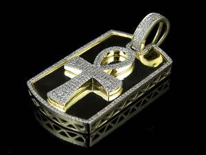 Rectangle Design <b>Cross</b> Pendant With Moissanite Diamond Iced Out S925 <b>Silver</b> Hip Hop Jewelry Custom Charm <b>Necklace</b> - Product Image 4