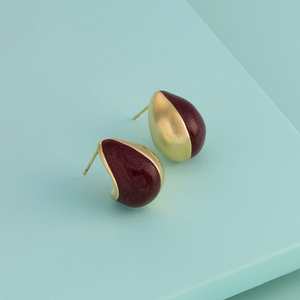 Glamorous Gold-Plated Number <b>Earrings</b> - Product Image 1