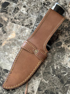 Cuchillo de Caza de Acero Inoxidable Hecho a Mano de Edición Limitada con Borde Dentado y Mango de Hueso de Color, Soporte OEM - Product Image 6