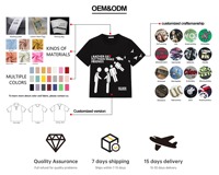T-shirts graphiques personnalisés en gros, de haute qualité, 100% coton, coupe ample à épaules tombantes, en tissu tricoté respirant