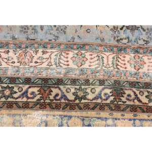 Tapis en laine traditionnel Beige brun 2.6x4.3ft Design Patchwork fait à la main pour salon chambre tapis Rectangle turc Latex - Product Image 5