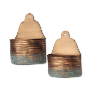 Venta caliente de Metal Montado en la pared Florero Juego de 2 piezas para el hogar y la boda Decoración Florero para la sala de estar - Product Image 5