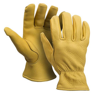 Guantes de trabajo de cuero protectores OEM para construcción y almacén Guantes de trabajo de cuero a precio de fábrica Diseño personalizado OEM - Product Image 1