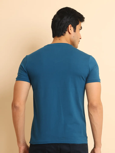 เสื้อยืดคอวีสไตล์โมเดิร์นสำหรับใส่สบายอเนกประสงค์เสื้อยืดผ้าฝ้าย100% ครึ่งแขนยืดได้สำหรับสวมใส่สบายทุกวัน - Product Image 6