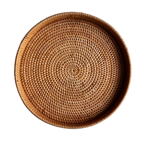 ถาดเสิร์ฟทรงหวายวินเทจสำหรับใช้ในโรงแรมร้านอาหาร วัสดุเป็นมิตรกับสิ่งแวดล้อม ผลิตในเวียดนาม ยี่ห้อ Cenvinex รับสั่งทำตามแบบ - Product Image 1