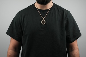 Haute demande classique unisexe 10K or blanc Photo pendentif diamant cultivé en laboratoire GIA certifié plaqué or pour cadeau disponible usine - Product Image 3