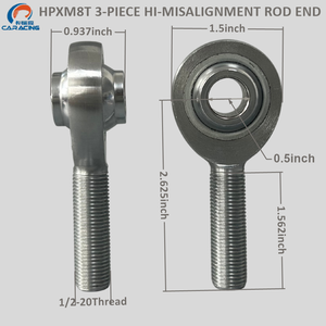 Hpxm8t 3-mảnh cao misalignment Rod End mang 0.5 inch khoan hợp kim bền thép <span class=keywords><strong>heim</strong></span> doanh cho Racing & công nghiệp sử dụng - Product Image 6