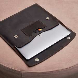 Leather Briefcase Handmade Minimalist Fashion Shoulder <b>Laptop</b> Bag LLS-0085 - Product Image 6