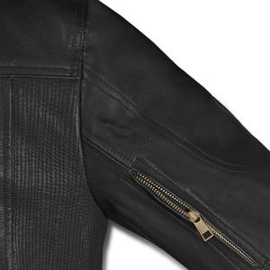 Chaqueta de Cuero de Diseño de Moda de Alta Calidad para Hombre, Nuevo Estilo, Chaqueta de Cuero con Cremallera para Motociclista - Product Image 6