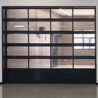 Ventes directes en usine de panneaux de porte de garage surélevés en alliage d'aluminium 10x7 et de portes de garage transparentes trempées