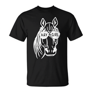 Camiseta Horse Riding Cowgirl Hay Girl, color negro, unisex, talla para adultos - Product Image 2