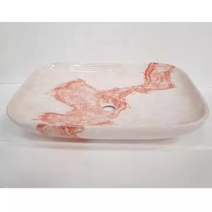 Fregadero de lavabo de cerámica de mesa ovalada negra Fabricante Fregadero de agua de lavabo de mesa de mano de lavado de Color negro - Product Image 2