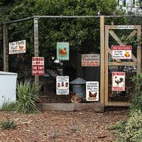 Panneau en métal de poulailler amusant, décoration extérieure de poulailler, panneau en aluminium personnalisé pour les fermes de poulet,