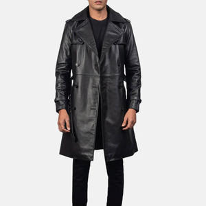 Manteau en cuir de nouvelle conception, vêtement de mode pour homme, coupe ajustée, coupe-vent, respirant, manteau en cuir surdimensionné - Product Image 1