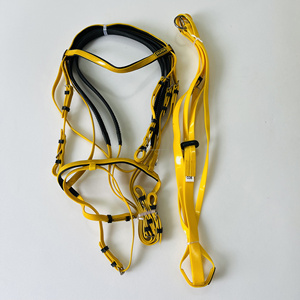 Brida de carreras con riendas y martingala a juego hecha de PVC suave de alta calidad que es muy fácil de limpiar y mantener - Product Image 2