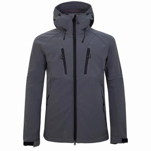 Vente en gros Veste softshell de ski d'extérieur à capuche personnalisée pour hommes Vestes softshell zippées professionnelles pour hommes - Product Image 1