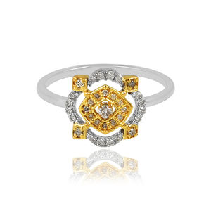 Venta al por mayor de lujo 925 plata esterlina chapado en oro CZ piedra preciosa blanca colgante anillo conjunto para mujeres regalo de boda joyería - Product Image 3